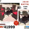 "Rattan Furniture Set Pakistan – 4 Chairs 1 Table | Outdoor & Garden Use"