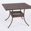 Classic Dark Brown Woven Rattan Square Table - Excel Center Gujranwala