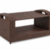 Dark Brown Rattan Storage BenchCoffee Table - Excel Center Gujranwala
