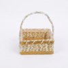Elegant Gold & White Decorative Woven Basket