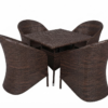 Elegant Rattan Wicker Outdoor Dining Set – 5-Piece Garden Furniture