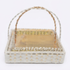 Elevate your gift presentation with our stylish white and gold decorative basket. Ideal for hampers, weddings, Eid, and special celebrations