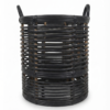 Handcrafted Black Rattan Storage Basket – Stylish Home Organizer