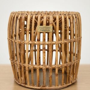 Handcrafted Natural Rattan Stool Side Table – Compact Organic Design