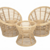 Handcrafted Rattan Bistro Set – Two Chairs and Matching Table
