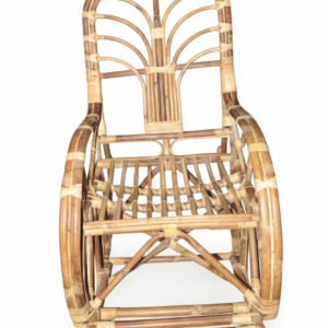 Handcrafted Rattan Rocking Chair – Traditional Natural Wood Finish