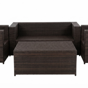 Luxurious Rattan Wicker Patio Sofa Set – Modern Outdoor Seating