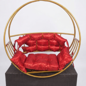 Luxury Circular Gold-Frame Swing Chair - Excel Center Gujranwala