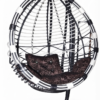Modern Black & White Hanging Rattan Swing Chair - Excel Center Gujranwala