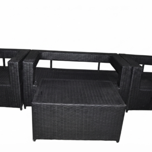 Modern Black Wicker Rattan Sofa Set for Garden & Patio Excel Center Gujranwala