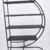 Modern Crescent-Shaped Metal Display Shelf