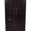 Modern Dark Wood Finish Wardrobe with Storage Drawer - Excel Center Gujranwala