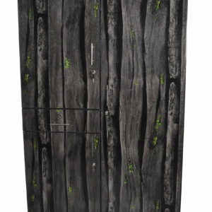Modern Kids’ Storage Wardrobe – Wood Grain Finish with Secure Lockers