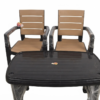 Modern Two-Tone Plastic Patio Dining Set - Excel Center Gujranwala