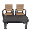 Modern Two-Tone Plastic Patio Dining Set - Excel Center Gujranwala