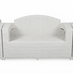 Modern White Woven Rattan Sofa Set - Excel Center Gujranwala