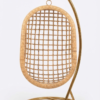 Natural Woven Rattan Hanging Swing Chair with Gold-Tone Stand - Excel Center Gujranwala