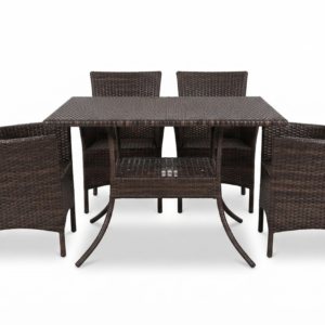 Product Name Premium Brown Wicker Patio Dining Set - 6 Seater