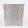 Silver and Natural Woven Decorative Bin - Excel Center Gujranwala