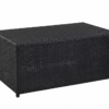 Sleek Black Rattan Wicker Coffee Table – Modern Outdoor Furniture