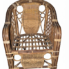 Vintage Handcrafted Rattan Armchair – Natural Boho Style