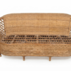Vintage Handcrafted Rattan Wicker Sofa – Natural Boho Style