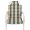 Vintage-Style Checkered Patio Chair – Lightweight & Portable