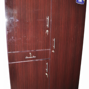 Wooden Wardrobe with Drawer and Lockable Compartments