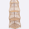 Natural Rattan Corner Storage Shelf
